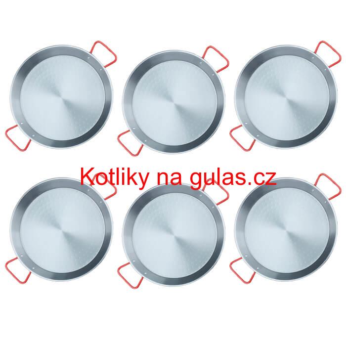 Paella Tapas catering 22 cm - 6 ks ocelových pánví