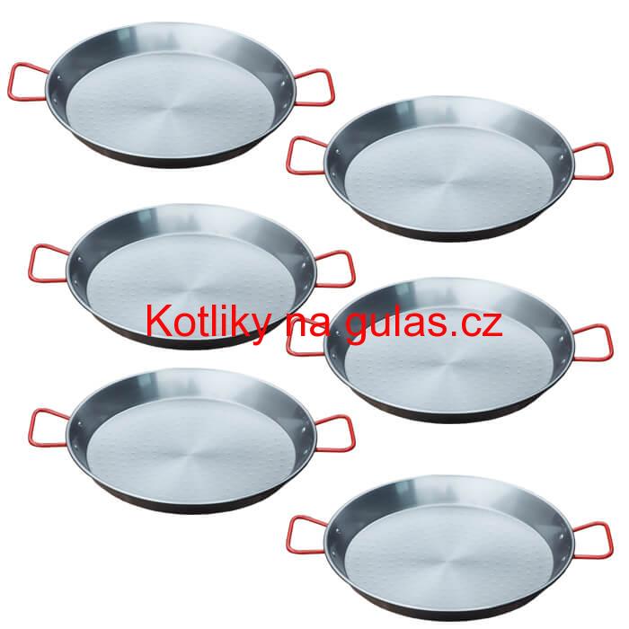 Paella Tapas catering 22 cm - 6 ks ocelových pánví