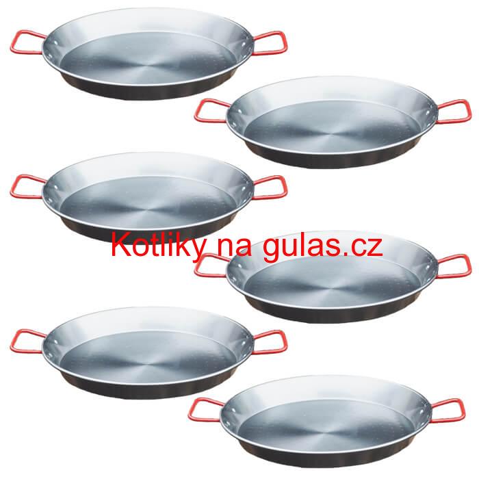 Paella Tapas catering 22 cm - 6 ks ocelových pánví