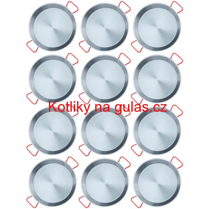Paella Tapas catering 22 cm - 12 ks ocelových pánví