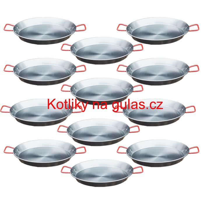 Paella Tapas catering 22 cm - 12 ks ocelových pánví