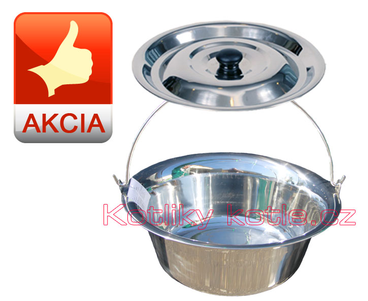 Nerezový kotlík 10 L (0,8 mm) + poklice