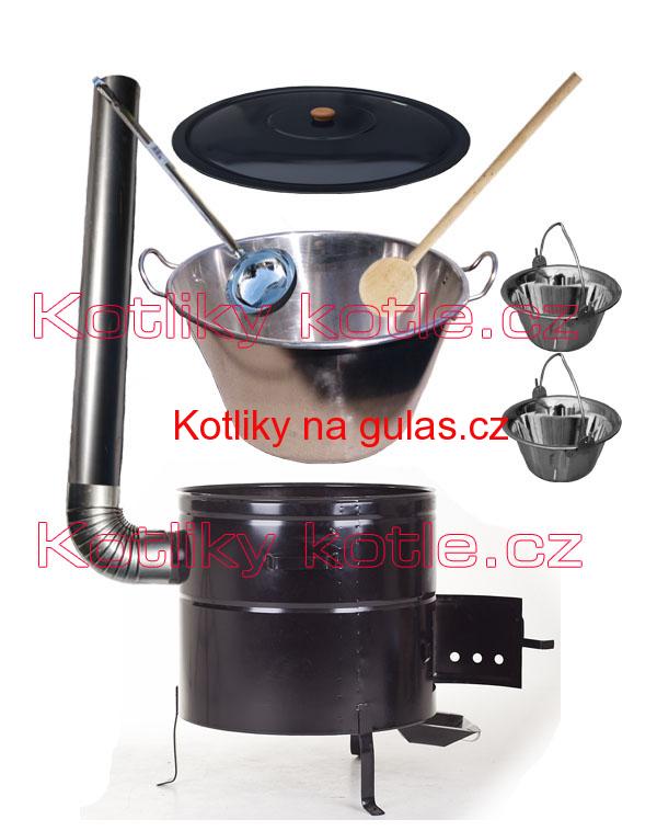 Zabijačková nerezová souprava 70L MAX + 2 servírovací kotlíky
