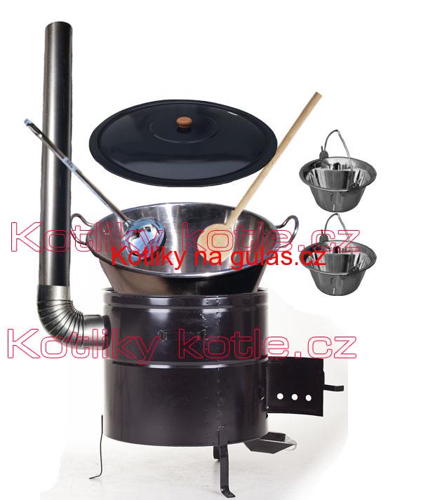 Zabijačková nerezová souprava 80L MAX + 2 servírovací kotlíky