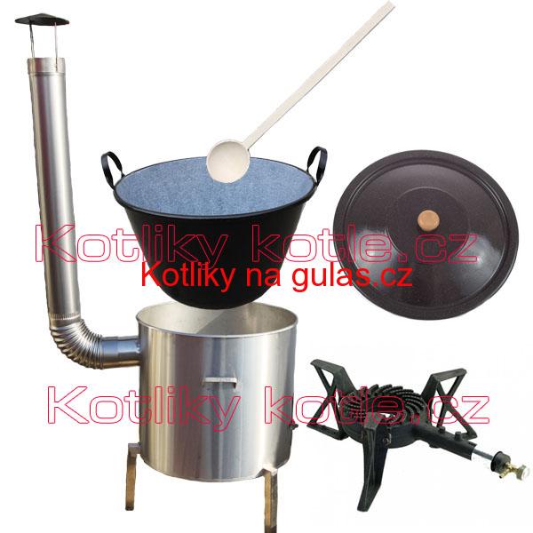 Zabijačkova nerezová souprava 60 L + hořák