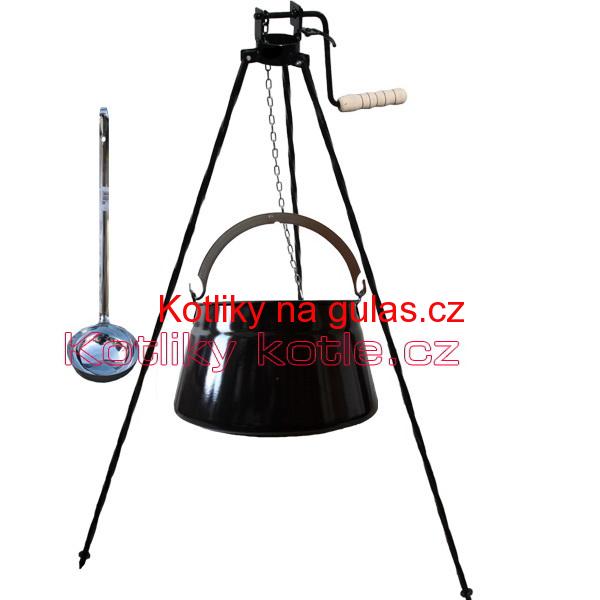 Kotlík na ryby 25 L + trojnožka s kladkou