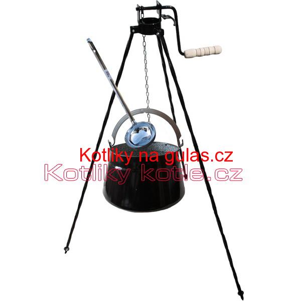 Kotlík na ryby 25 L + trojnožka s kladkou