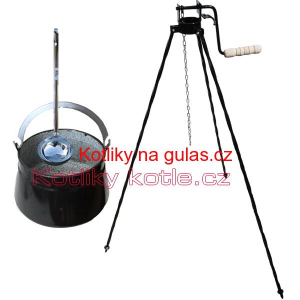 Kotlík na ryby 25 L + trojnožka s kladkou