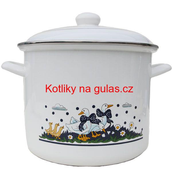 Smaltovaný hrnec 4,5 L - Kachničky