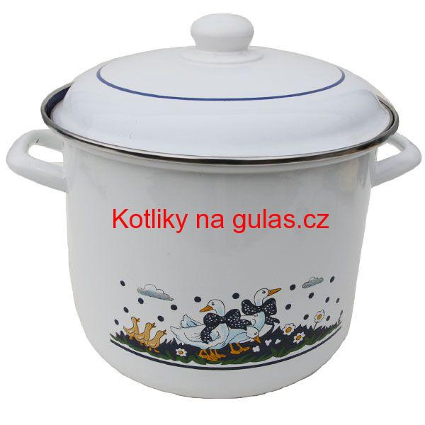Smaltovaný hrnec 8 L - Kachničky