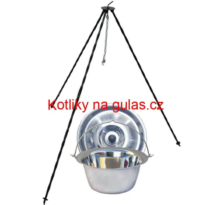 Nerezový kotlík 14 L INOX + poklice + stojan CLASSIC