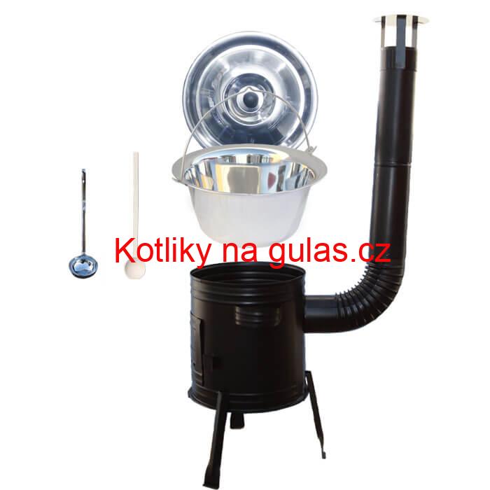 Nerezový kotlík 10 L (0,8 mm) + kovová kotlina 31 CLASSIC (KOV)