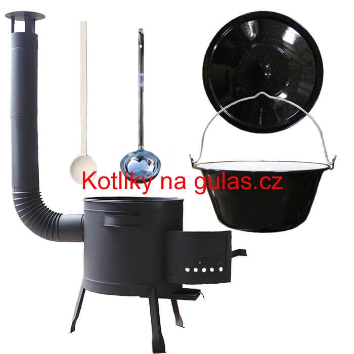 Kotlíkový gulášový set 36 PLUS 600 + smaltovaný kotlík 13 L