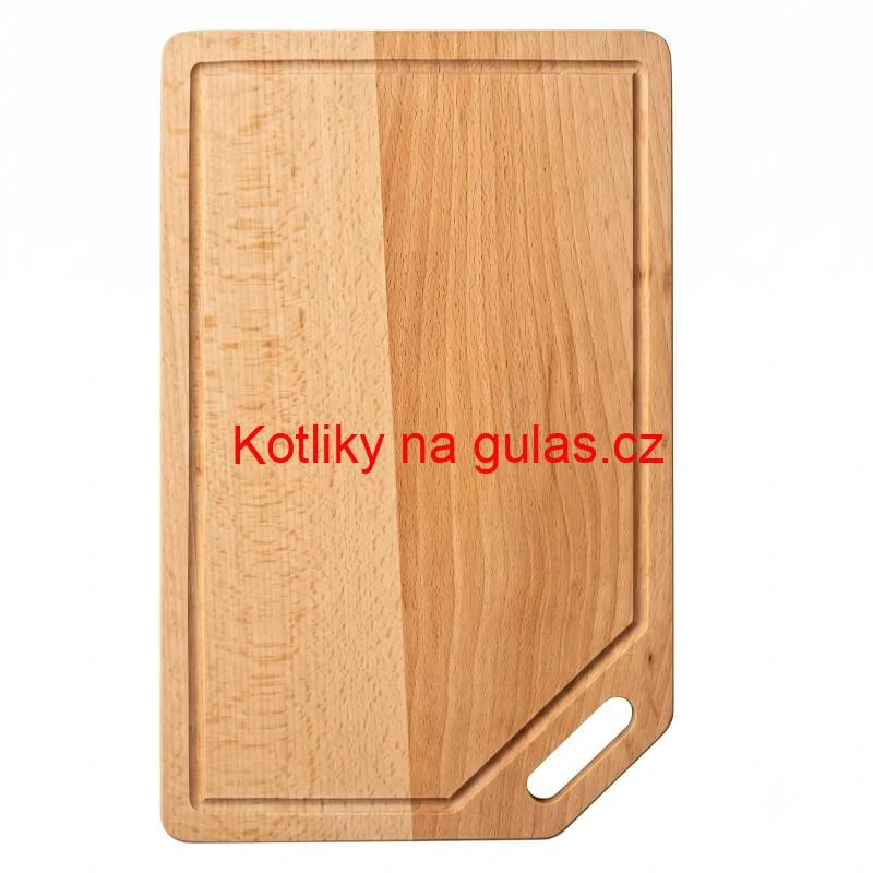 Dřevěná deska na krájení 40×25 cm s drážkou na šťávu