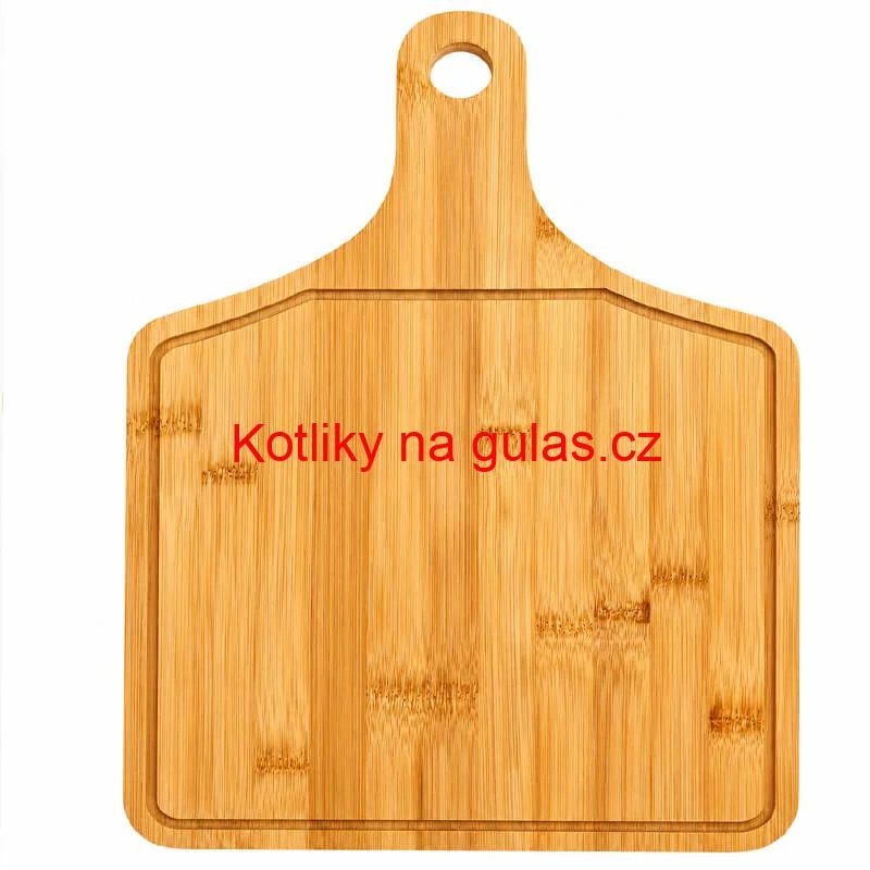Bambusové prkénko na krájení 41×26,5 cm s rukojetí