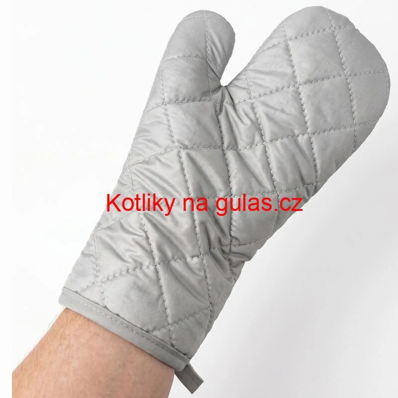 Kuchyňská chňapka šedá 28×15 cm — mikrovlákno