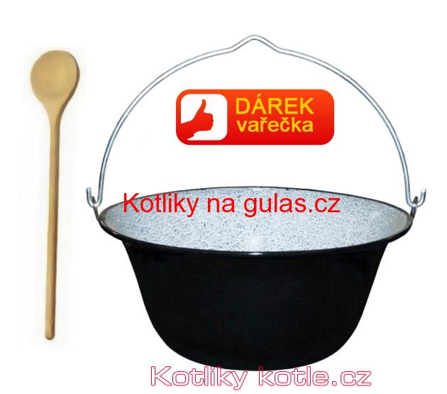 Smaltovaný kotlík 10 L + vařečka