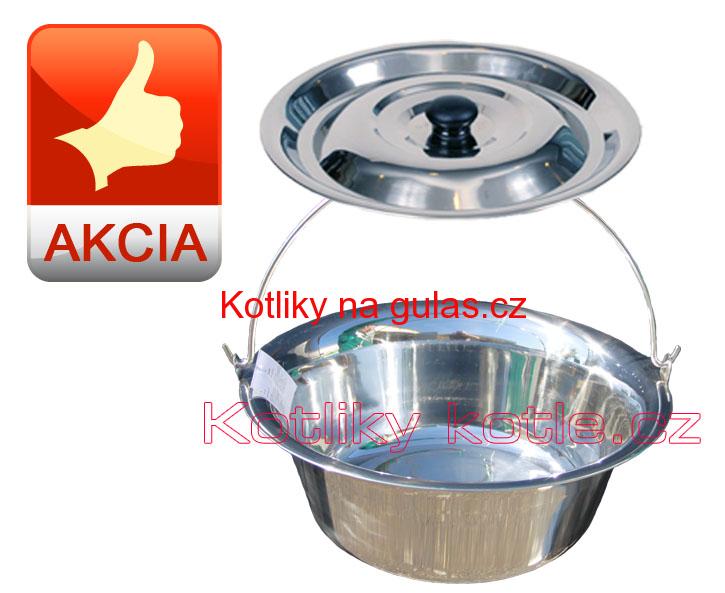 Nerezový kotlík 6 L (0,8 mm) + poklice