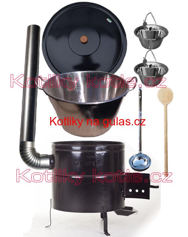 Zabijačková nerezová souprava 50L MAX + 2 servírovací kotlíky