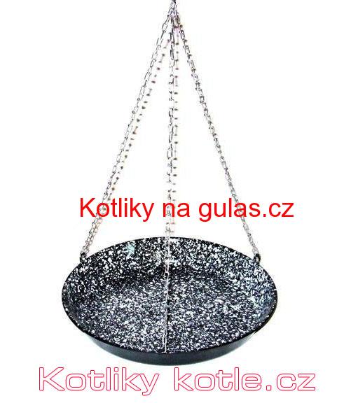 Pánev smaltovaná s řetězem