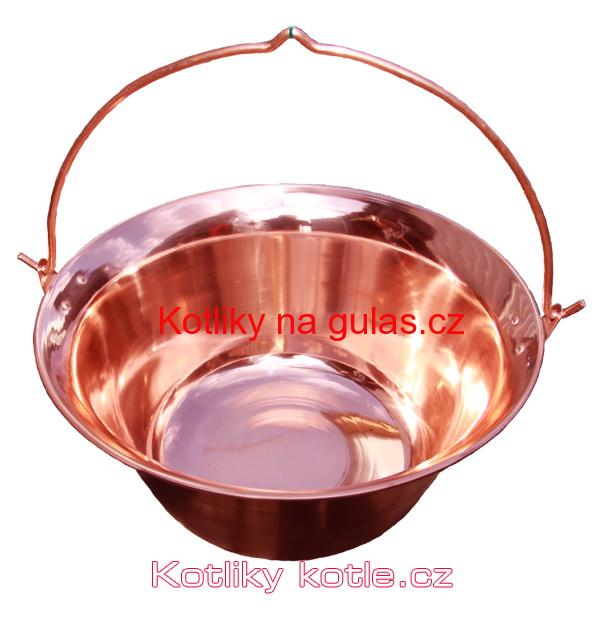 Měděný kotlík 10 L + antikórová naběračka