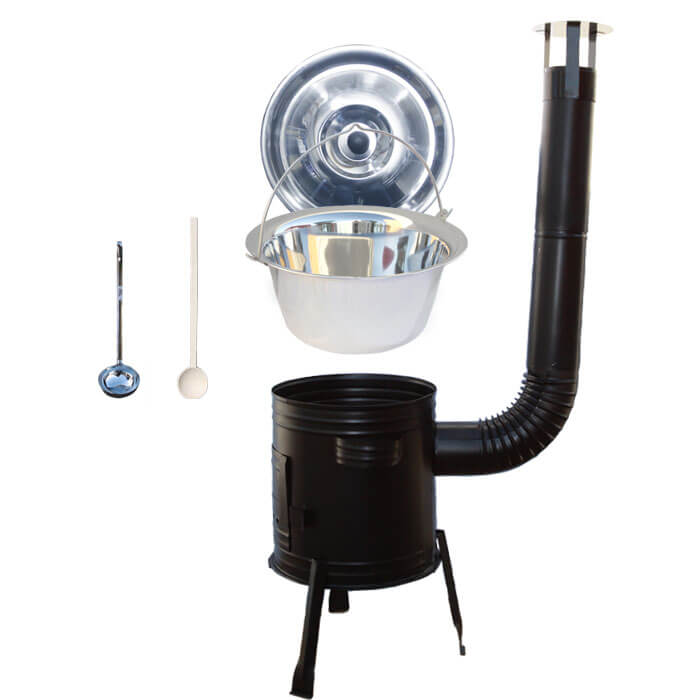 Nerezový kotlík 22 L (0,8 mm) + kovová kotlina 42 CLASSIC (KOV)