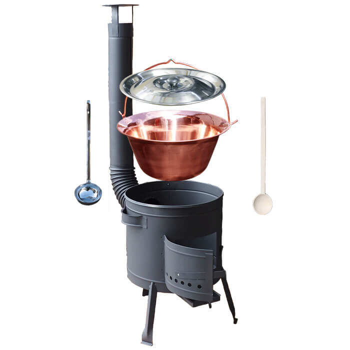 Kotlíkový gulášový set 42 PLUS 600 + měděný kotlík 20 L (1,2 mm)