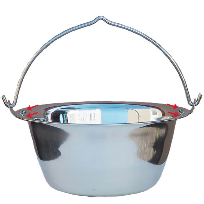 Nerezový kotlík 30 L (0,8 mm) s nýty