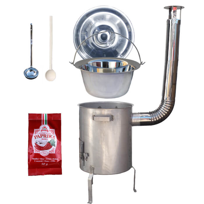 Nerezový kotlík 30 L (1,2 mm) INOX + nerezová kotlina (1,5 mm) 45 cm STRONG EXCLUSIVE