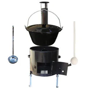 Smaltovaný kotlík 13 L + smaltovaná kotlina 36 Easy party