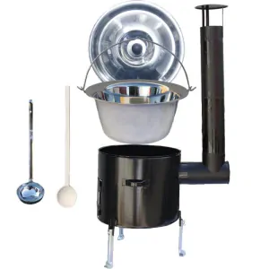 Nerezový kotlík 22 L + smaltovaná kotlina 42 Easy party