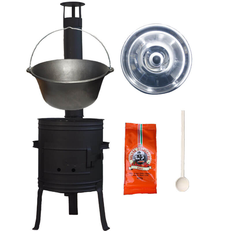 Litinový kotlík 10,8 L + kotlina 33 cm (1 mm) + žáruvzdorná barva Plus 700