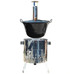 Smaltovaný kotel 60 L + nerezová kotlina 53 cm LUSTRO