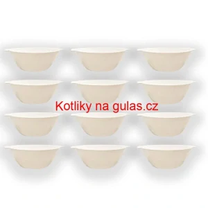 Sada 12 ks: Plastová miska na fajnový kotlíkový guláš a polévky – 750 ml