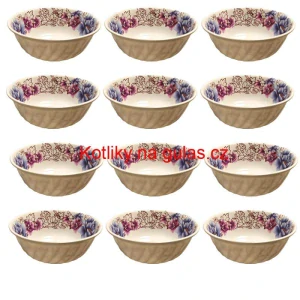 Plastová miska s květinovým vzorem (750 ml) – nyní v sadě 12 kusů!