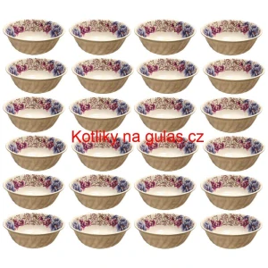 Plastová miska s květinovým vzorem (750 ml) – nyní v sadě 24 kusů!