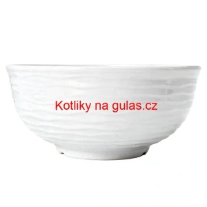 Prémiová bílá miska s kamennou strukturou 750 ml