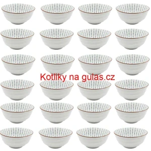 Sada 24 ks velkých keramických misek na guláš a polévky, 1 litr