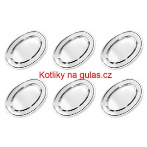 Nerezové podnosy pro catering - set 6 ks (40,5cm) - Servíruj s jistotou a stylem