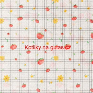 Omyvatelný ubrus Jablka a květiny 137 × 183 cm