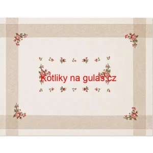 Hrubší textilní ubrus Růže Provence 130 × 180 cm