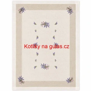 Hrubší textilní ubrus Levandule Provence 150 × 220 cm