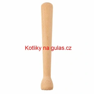 Dřevěný drtič na česnek a bylinky 22 cm