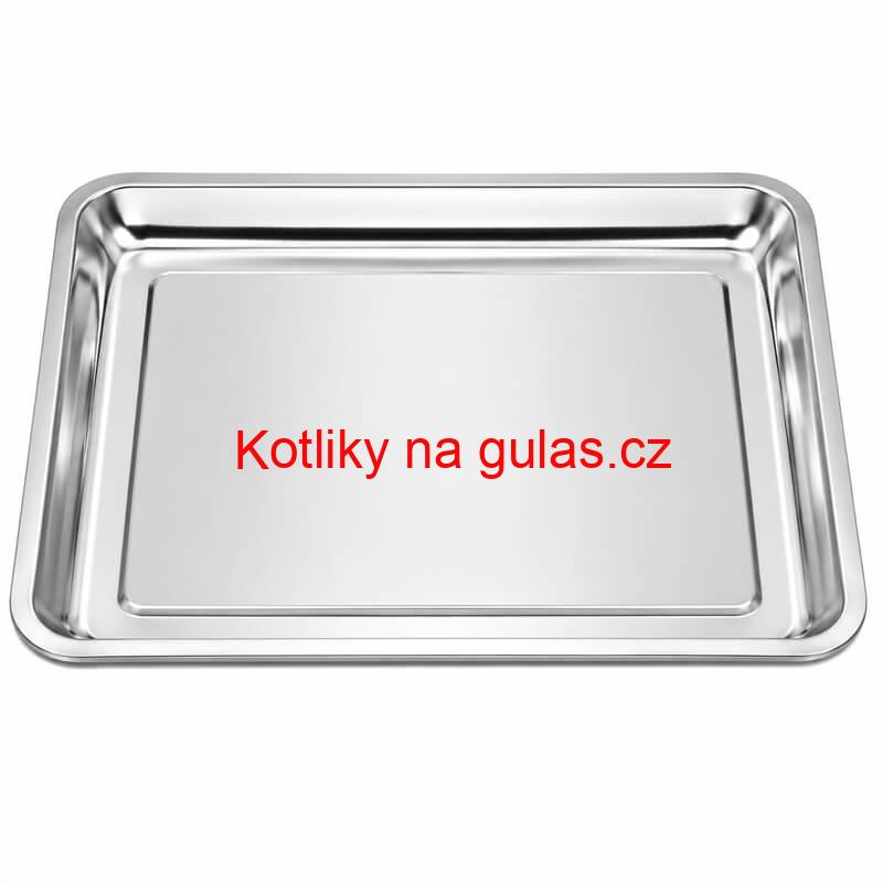 Velký nerezový plech na pečení 59,5 × 39,5 cm