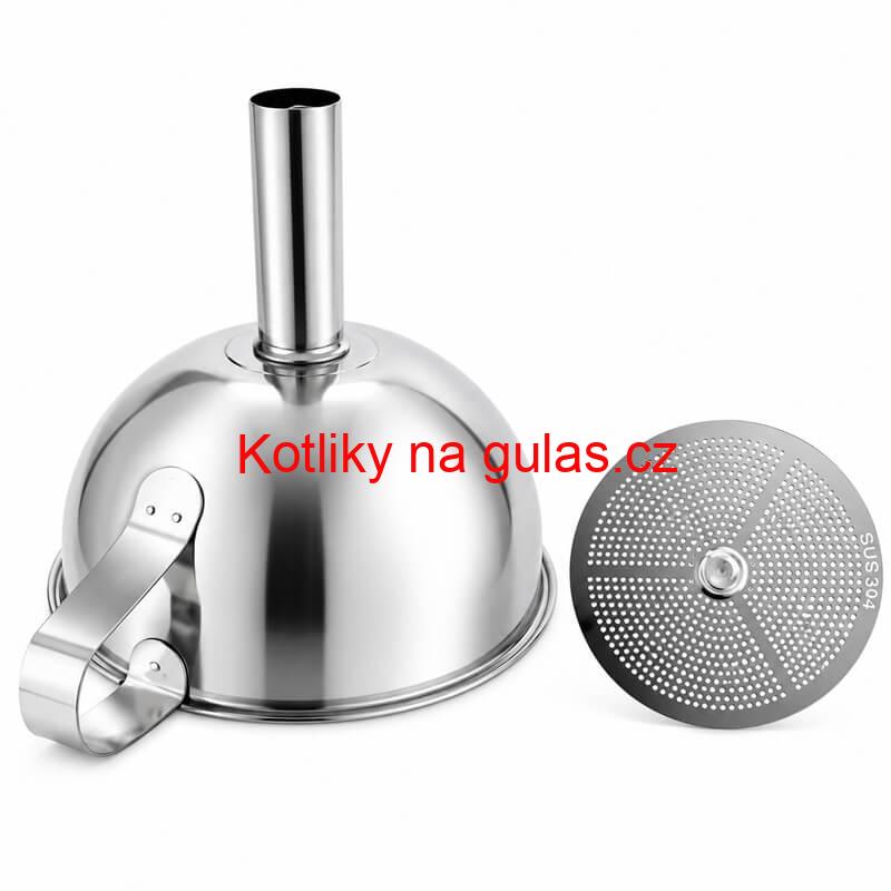 Nerezový trychtýř se sítkem 11 cm