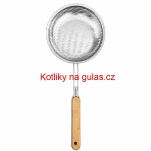 Hliníkové sítko 16 cm s dřevěnou rukojetí