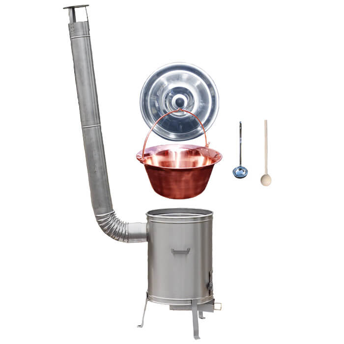 Měděný kotlík 20 L + nerezová kotlina 42 cm + LUX