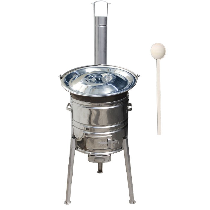 Nerezový kotlíkový set 40 Luxus + nerezový kotlík 20 L (1,5 mm)