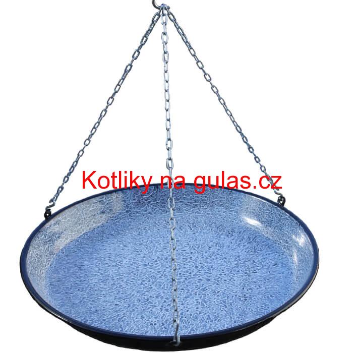 Smaltovaná grilovací pánev s řetězem