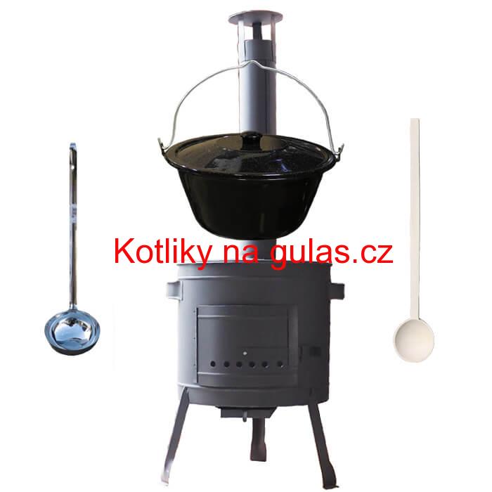 Kotlíkový gulášový set 36 PLUS 600 + smaltovaný kotlík 13 L